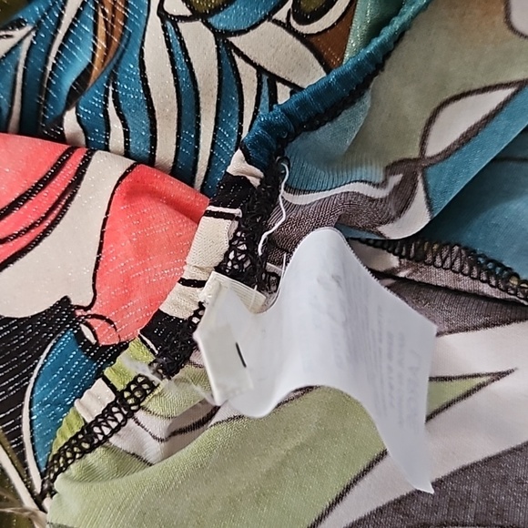 Studio Y Retro Coral, Turquoise, and Brown Halter Dress - Picture 12 of 12